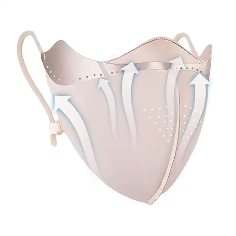 Copertura per il viso Protezione solare Copertura per il viso da golf traspirante Morbida resistente ai raggi UV Uomo Donna Protezione per il viso Protezione solare per il viso da ciclismo fresco per
