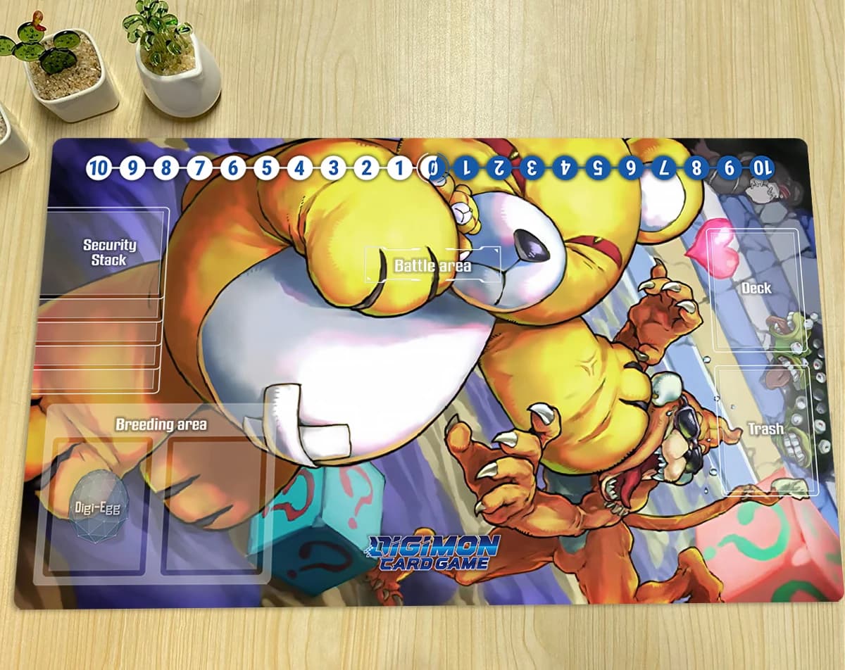 Digimon Play Mat Monzaemon Gokuwmon DTCG CCG gioco da tavolo gioco di carte collezionabili tappetino da gioco tappetino per Mouse Anime tappetino da scrivania in gomma e borsa gratuita