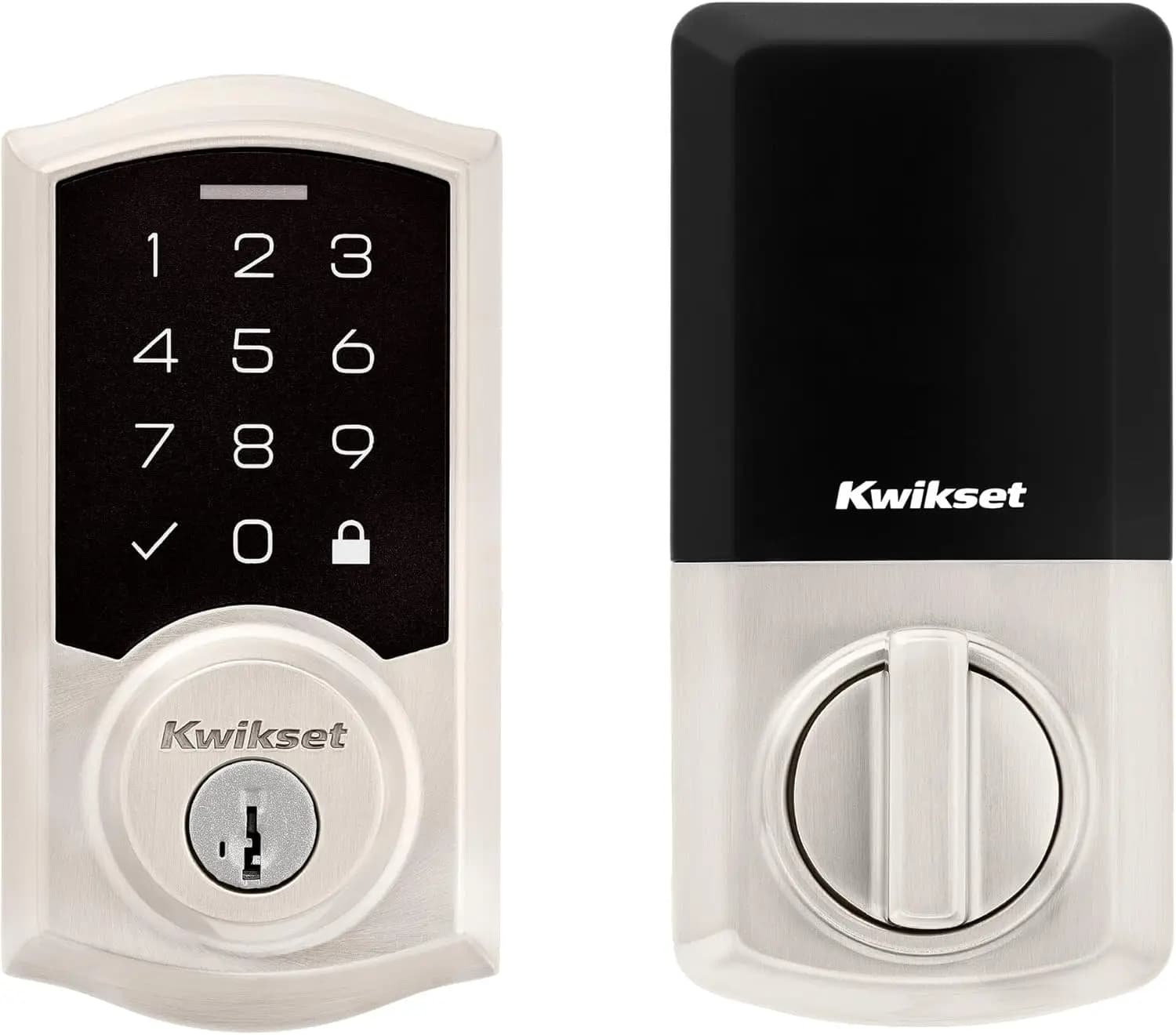 Serratura Elettronica Smart con Touchpad, Blocco Automatico, Codici Personalizzabili e Sicurezza Avanzata in Finitura Nichel Satinato