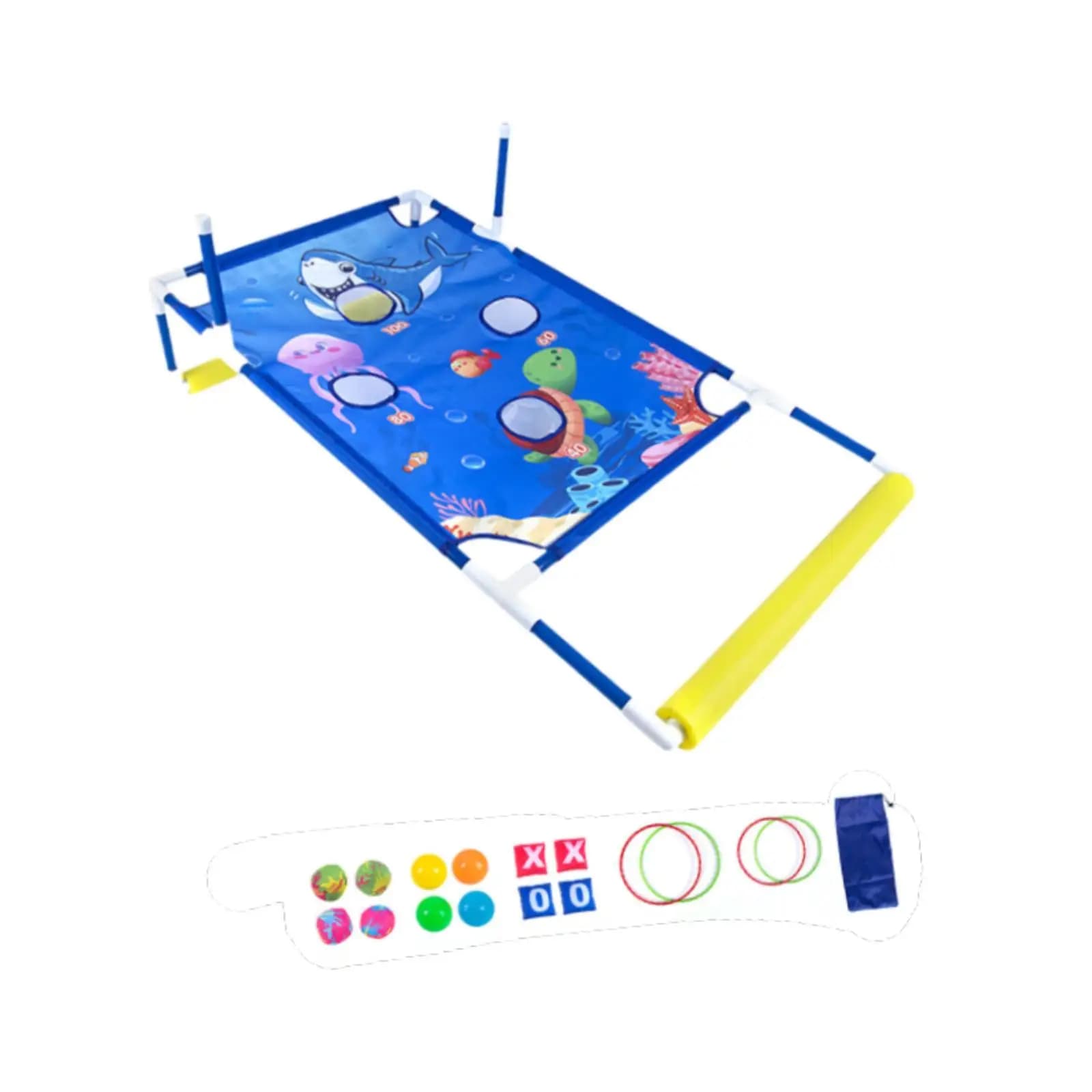 Gioco di Lancio delle Fagioline per Piscina, Tavola Cornhole Resistente all'Acqua, Gioco da Esterno per Giardino e Prato, per Bambini e Adulti, Gioco da Carnevale per Ragazzi e Ragazze