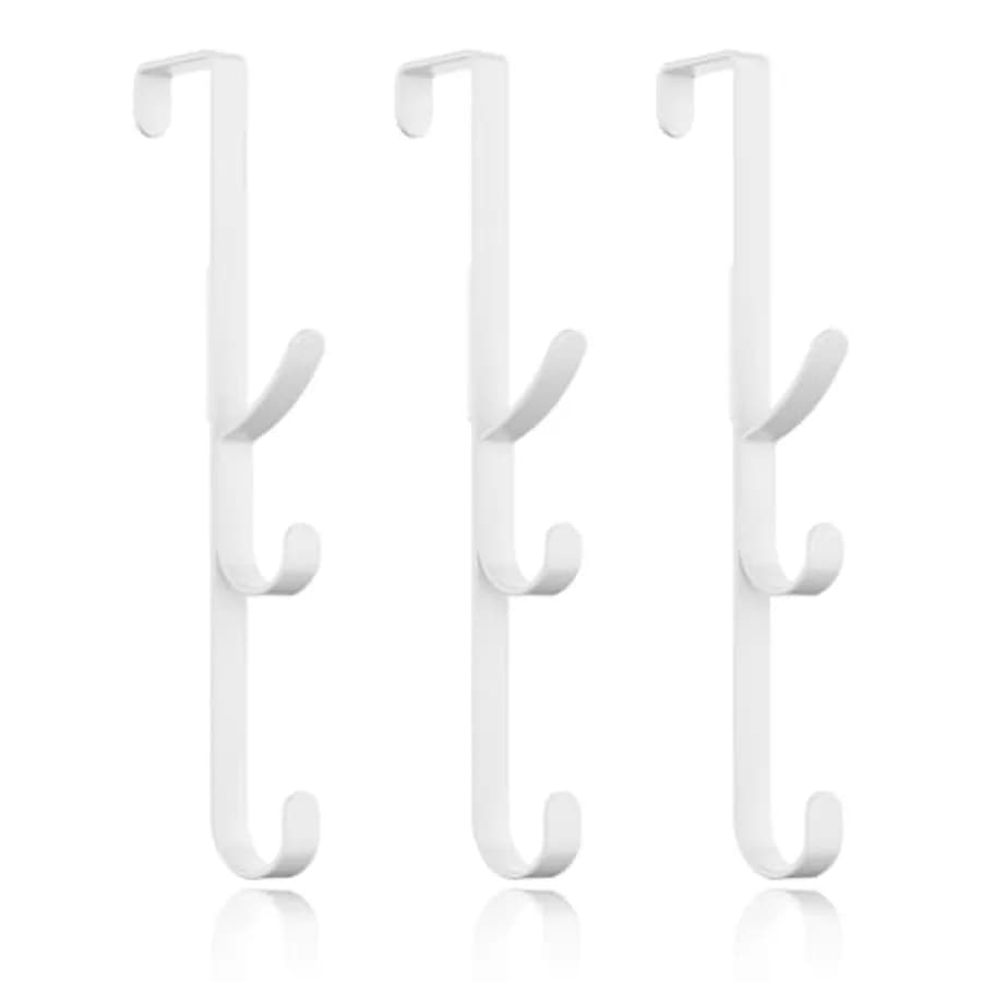 Ganci appendiabiti da porta, organizer appendi asciugamani da appendere sopra la porta per cappotti, vestiti, zaini, cappelli, borse, porta asciugamani in metallo