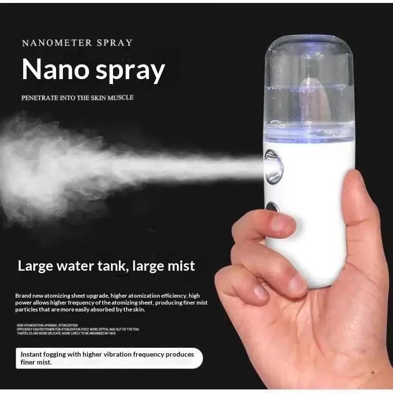 1 Set USB Rechargeable Nano Mist Facial Sprayer Humidifier Face Steamer Beauty Instrument Skin Care Hydration Tool Kit