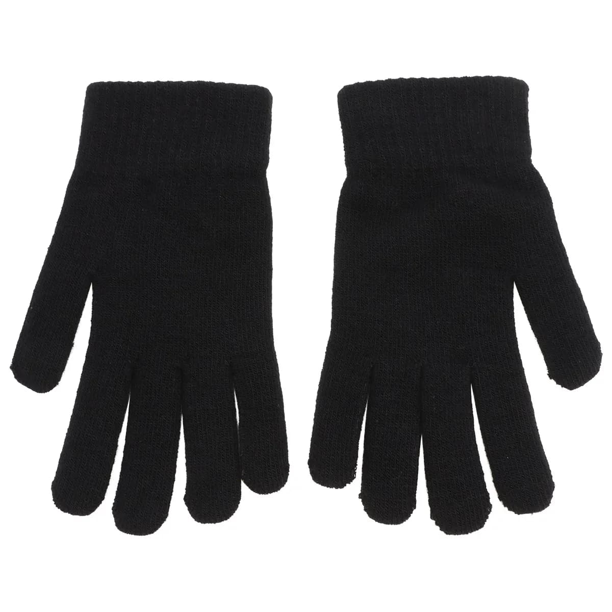 1Pair Winter Knit Gloves Adult Solid Color Warm Thickened Premium Knitted Fabric Wind Resistant Cozy Fit for Family Friends