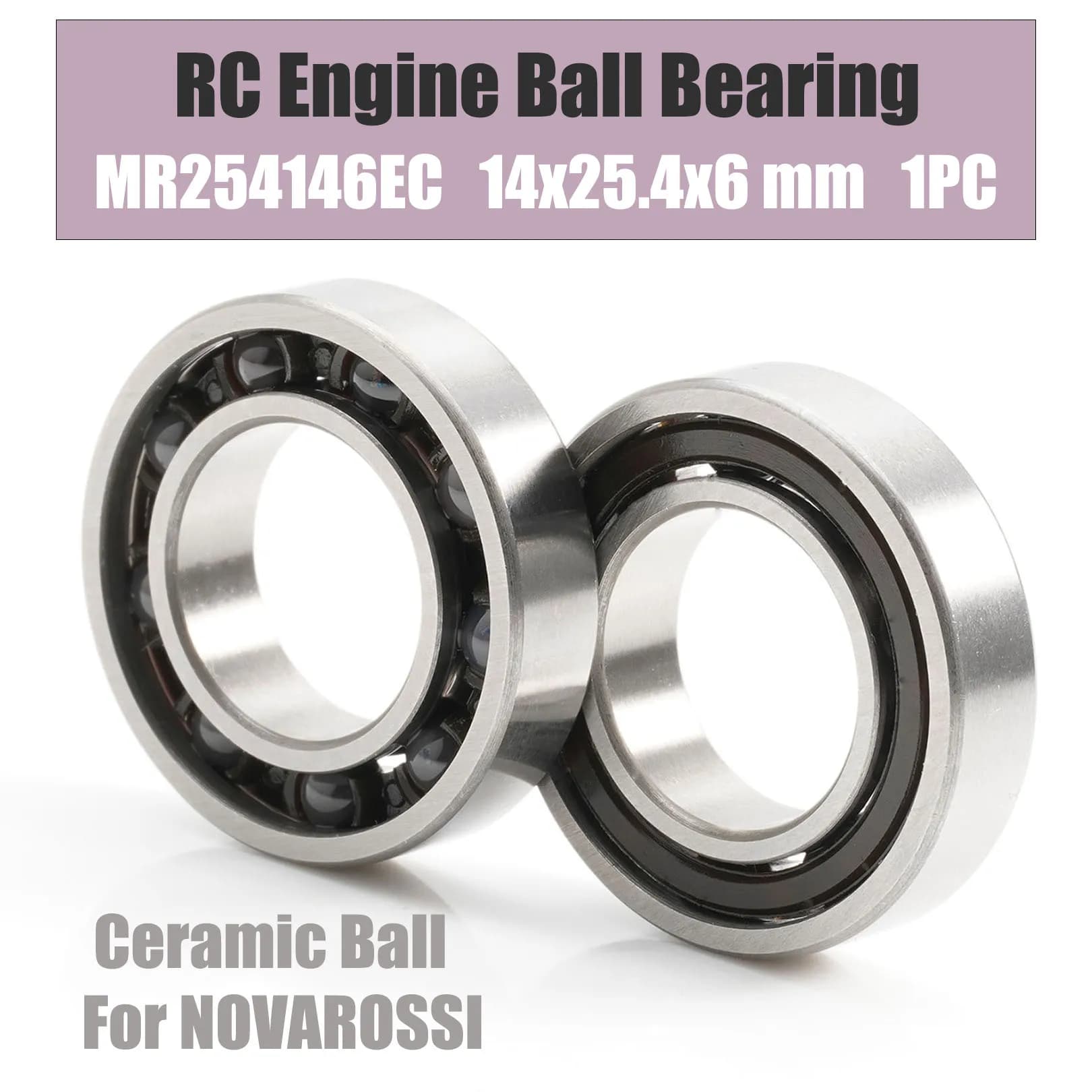 MR254146EC 14*25.4*6mm Motore Posteriore Cuscinetto A Sfera In Ceramica 1PC ABEC-3 Cuscinetti Per NOVAROSSI PX25414EC