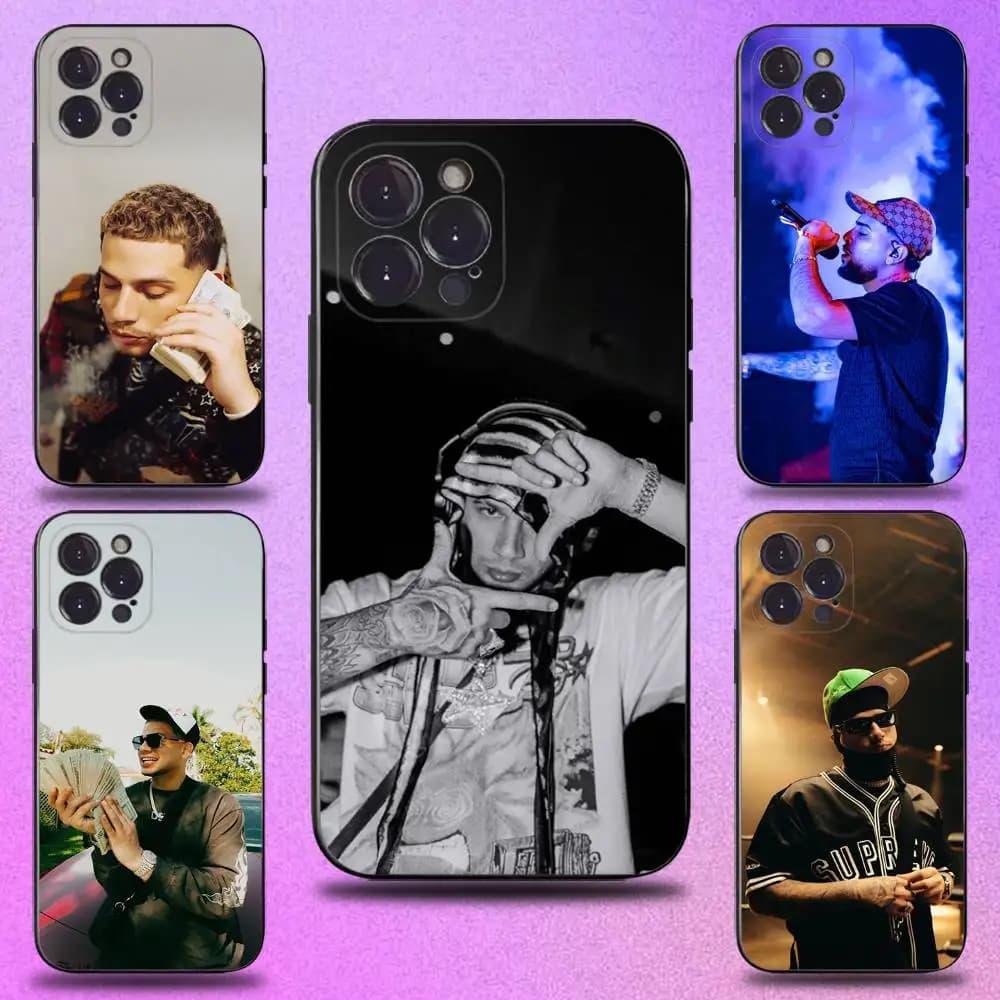 Custodia per telefono D-Dei V Rapper Bad Boy per iPhone 16,15,14,13,12,11 Plus,Pro Max, XS, X, XR, SE, Mini, 8,7, Cover morbida in silicone nero