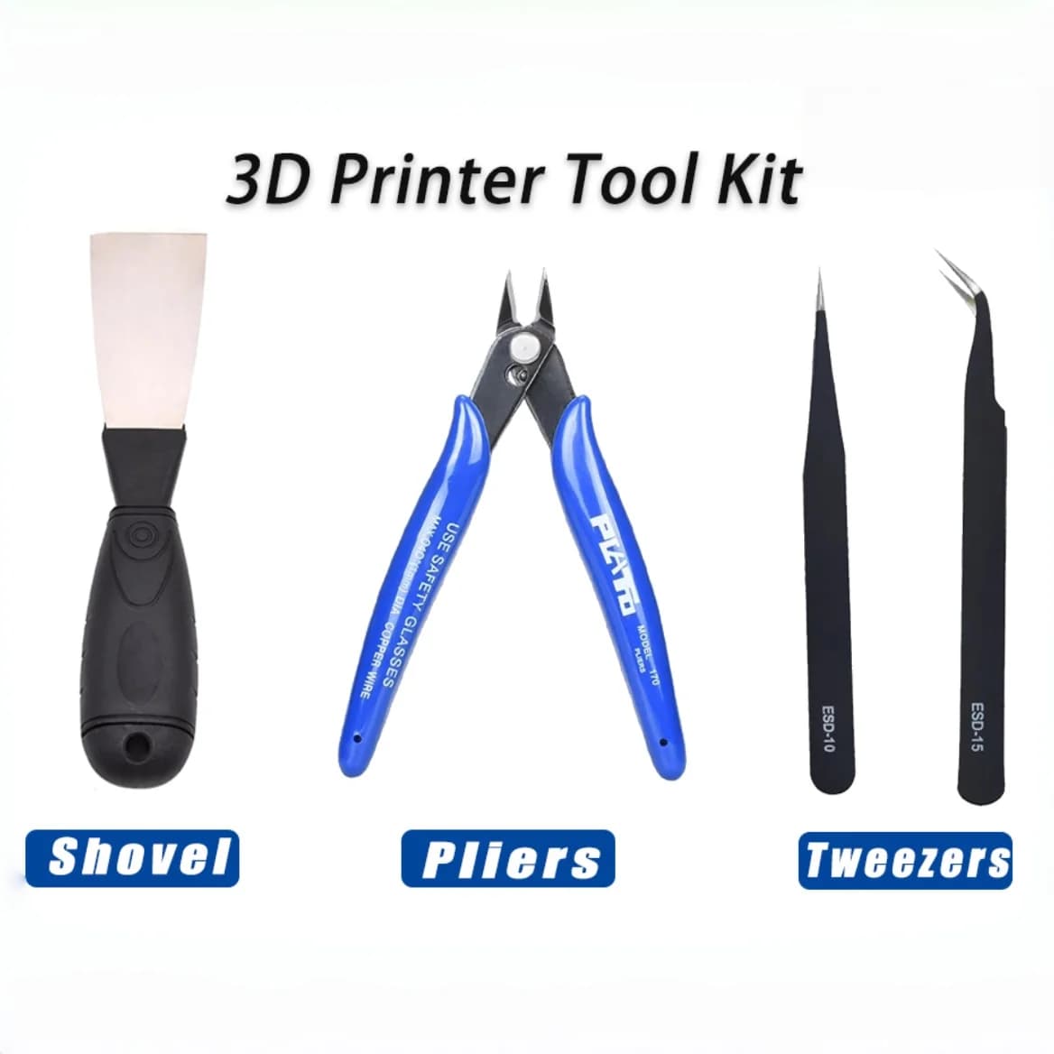 3D Printer Tools Remove Spatula Steel Plates Electric Cable Side Cutters Hand Grips for Ender 3/K1/K1 C