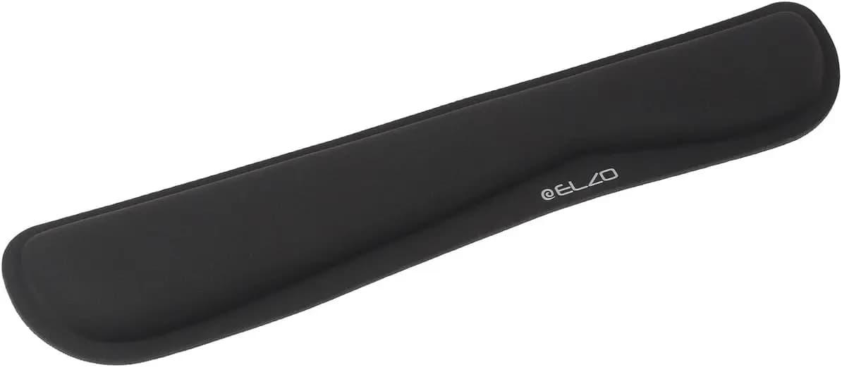 Poggiapolsi per Tastiera con Memory Foam, Design Ergonomico per Scrivania, Base Antiscivolo in Gomma, Supporto per Laptop da Ufficio