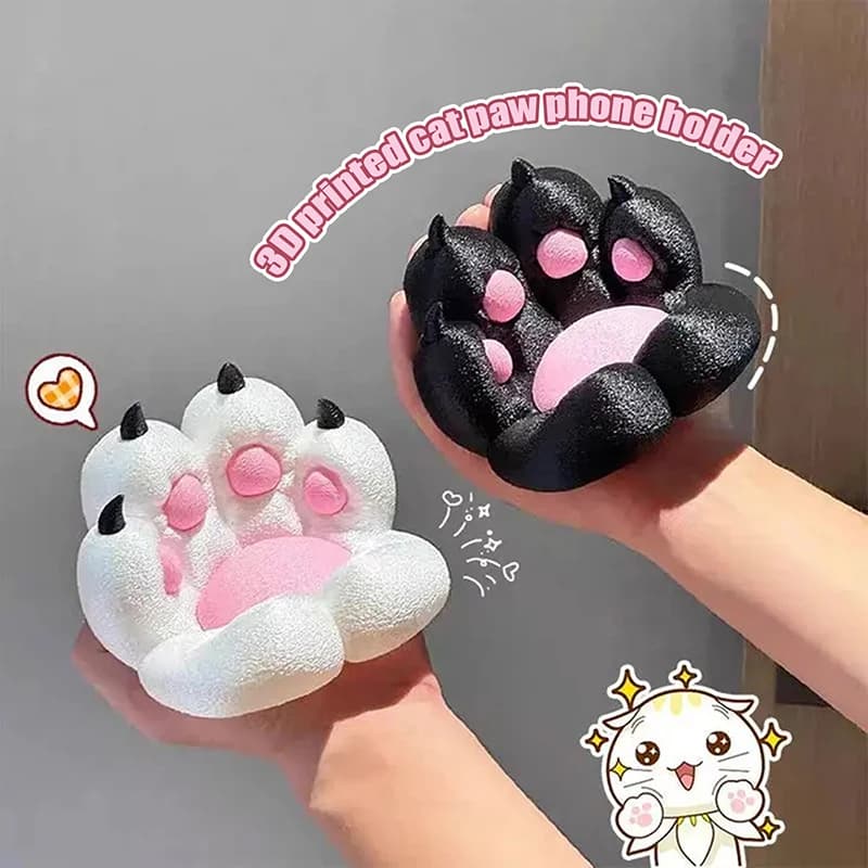 1pc creativo artiglio di gatto decorazione simpatico cartone animato desktop piccoli ornamenti supporto per telefono cellulare stampa 3D artigianato