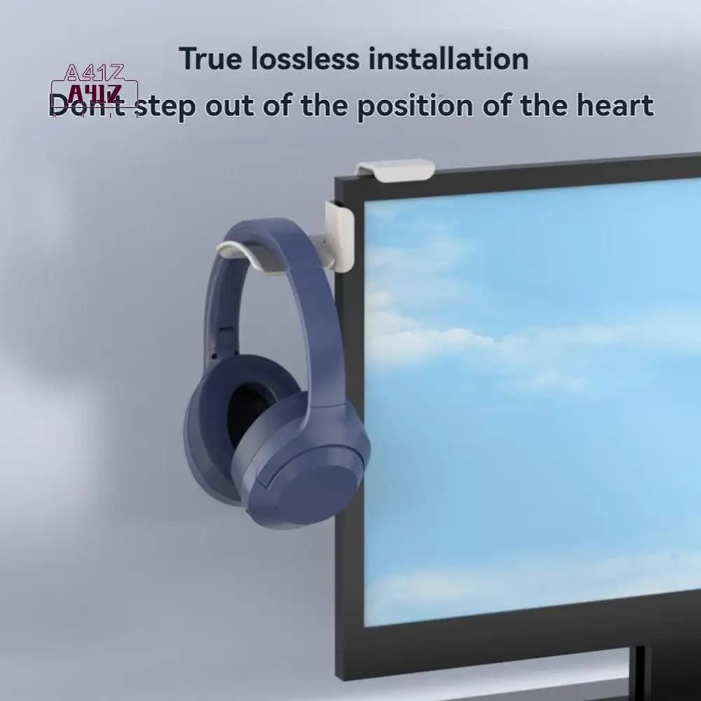 A41Z-Headphone Stand PC Monitor Hanger Wall Hook Headset Bracket For Desktop Organization