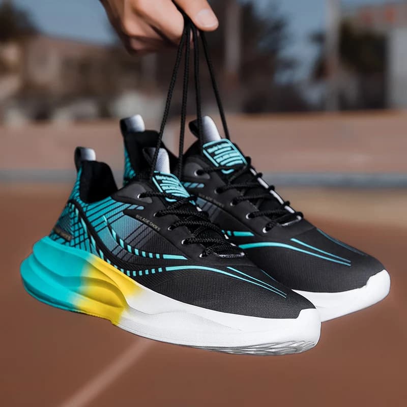 ELUVA Scarpe da corsa da uomo Mesh Ammortizzazione traspirante Sneakers morbide e comode Palestra all'aperto Scarpe da jogging casual alla moda per uomo