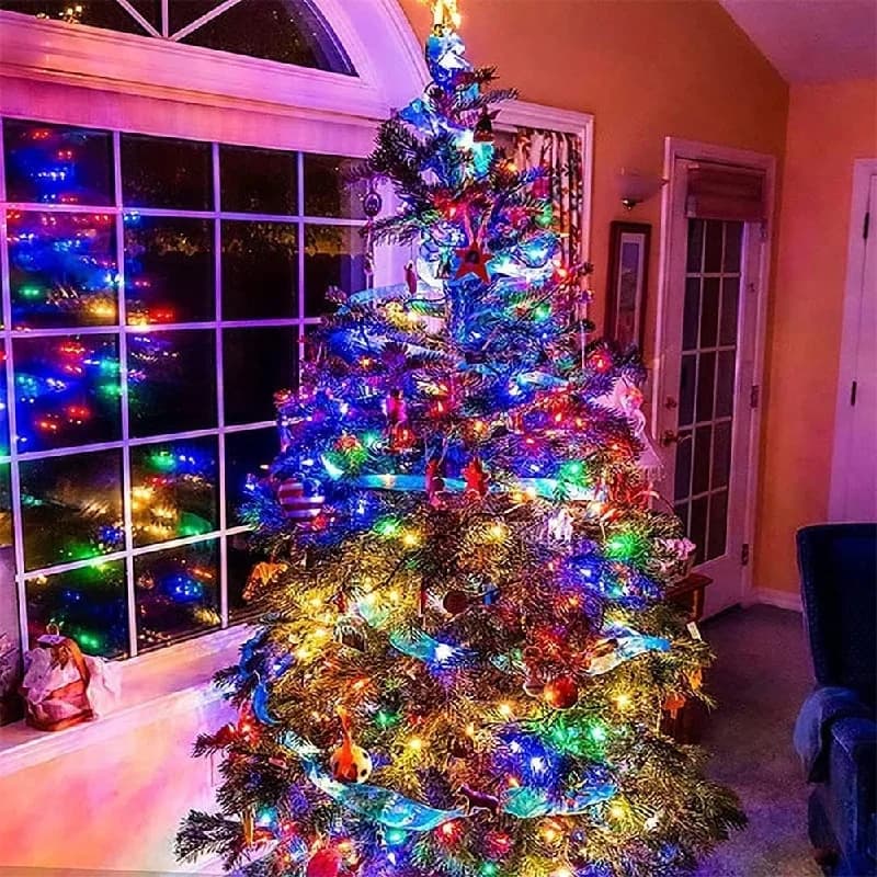 Luci a stringa a led Luces Decorazioni natalizie per esterni Fata Luce Luci natalizie Illuminazione Ghirlanda per alberi 100M 20M 10M