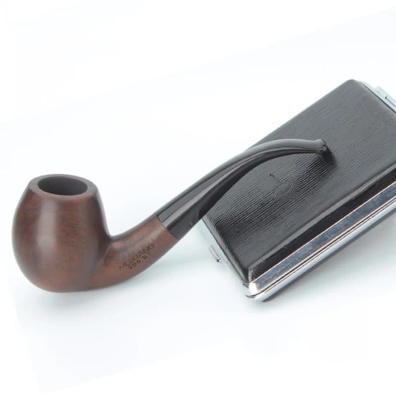 Set per Fumatori in Legno di Ebano di Alta Qualità Muxiang, Pipe Nere Fatte a Mano, Filtro da 9mm, 10 Accessori per Pipe, Nuovo