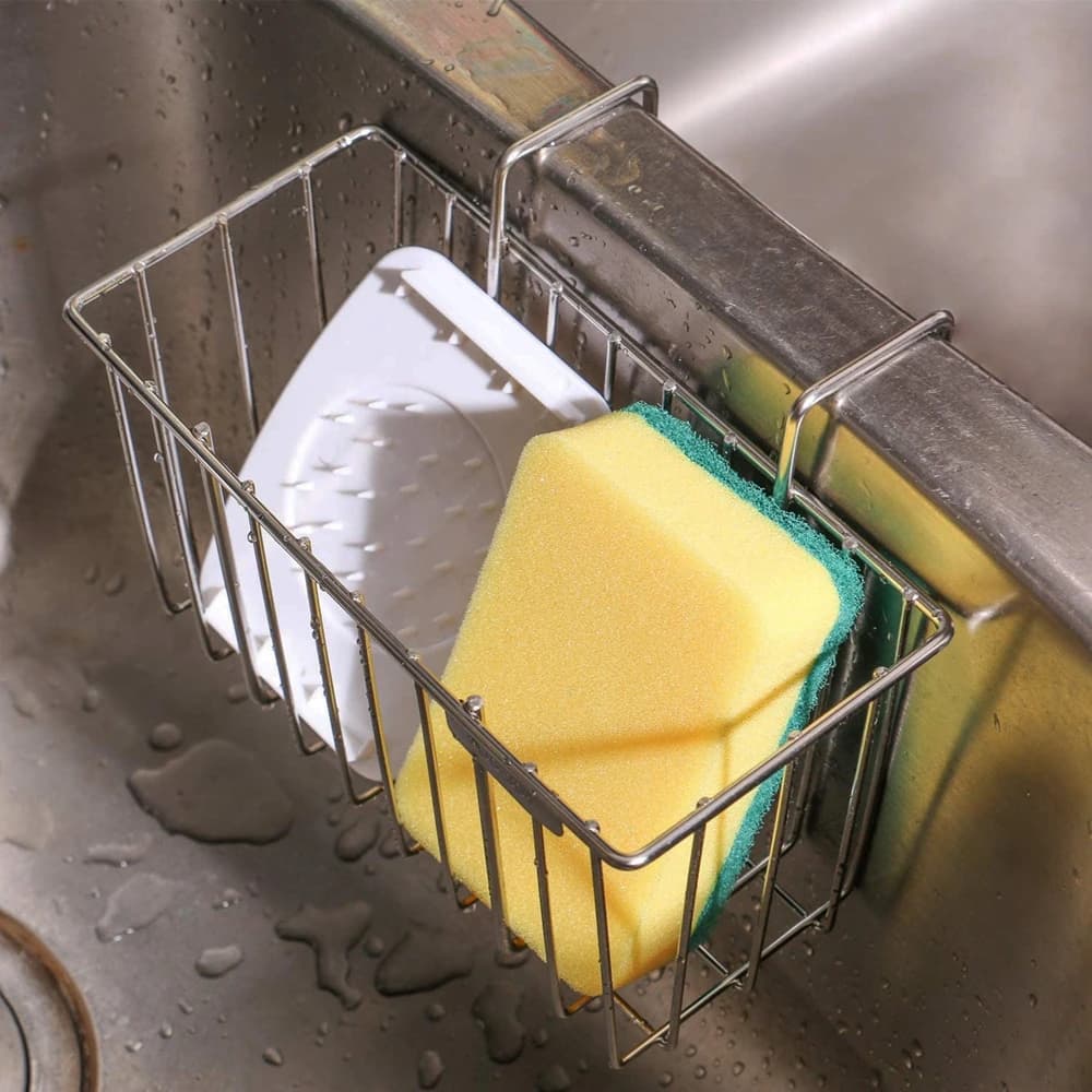 Anti-rust Durable Sink Accessory Home Waste Basket Kitchen Supplies Drainer Rack Sponge Holder Sink Basket
