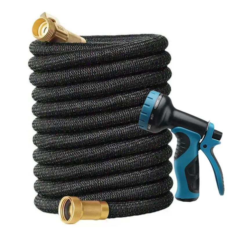 High Pressure Extensible Garden Pipe for Car Wash, Water Gun, Inflatable Hose for Irrigation Meadow with Ugello