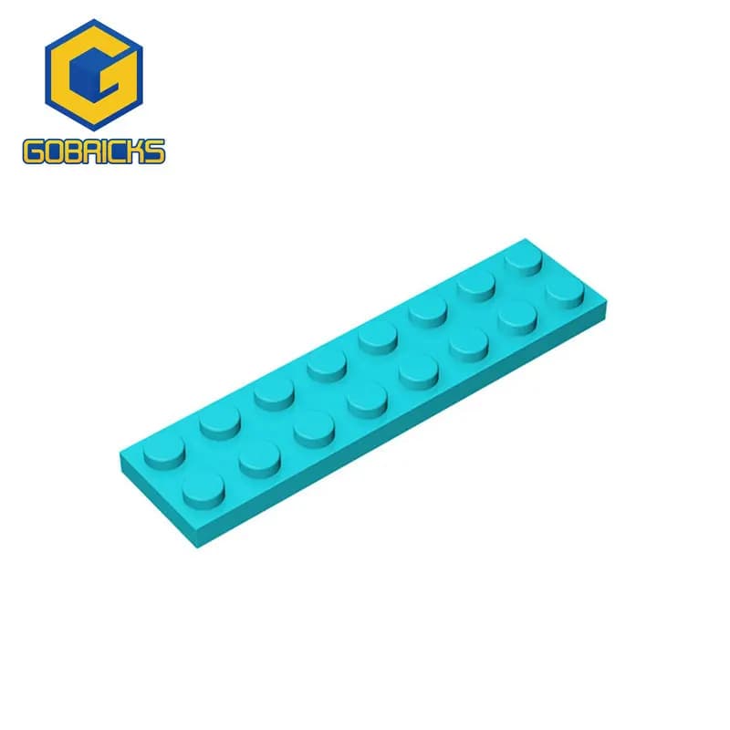 Gobricks 10 pz parti MOC 3034 piastra 2x8 mattoni compatibili fai da te assble Building Blocks particelle bambini Puzzle cervello regalo di compleanno