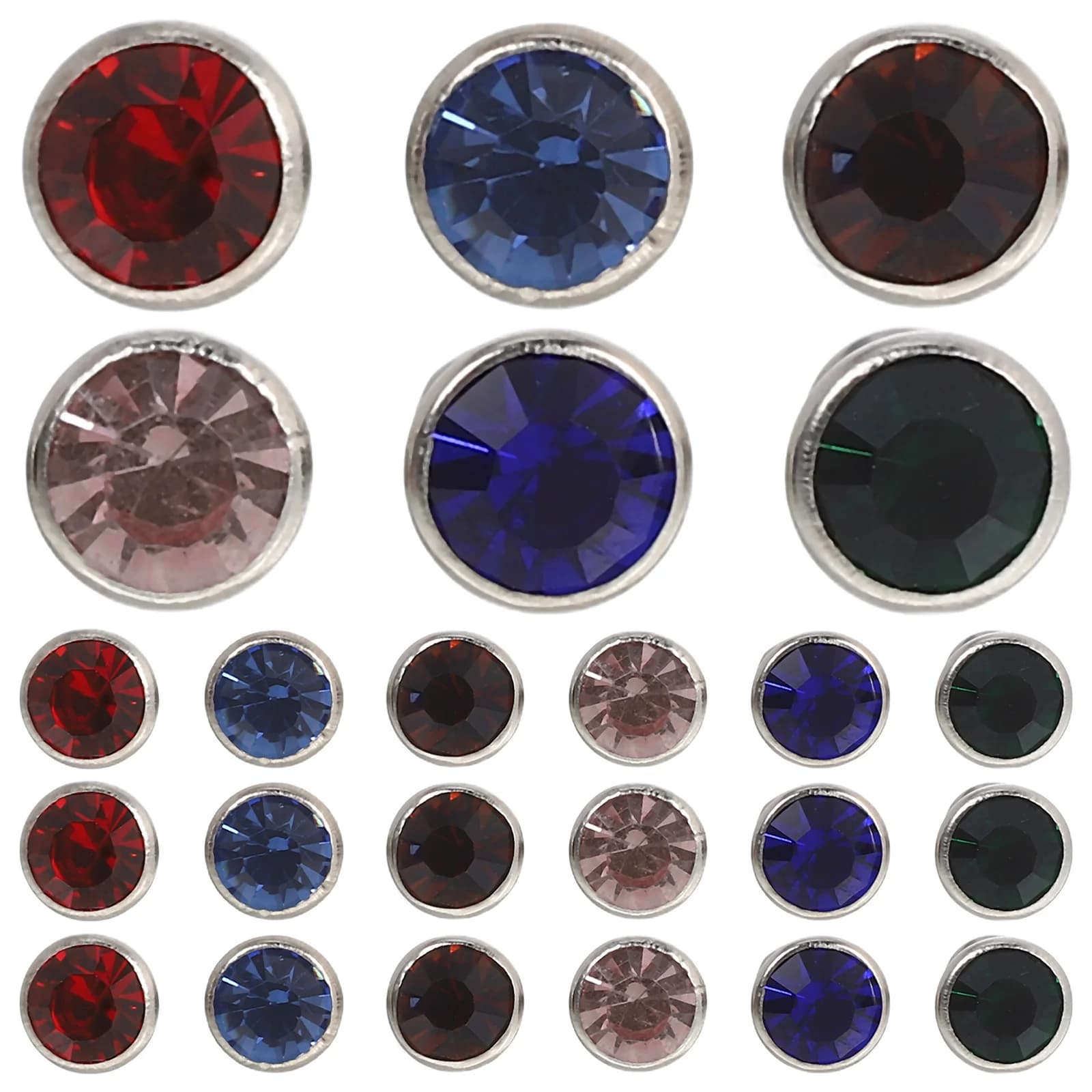 120 pieces 8 mm rivets with crystal rhinestones for belt bag collar for shoes decoration craft accessories diy rivet craft