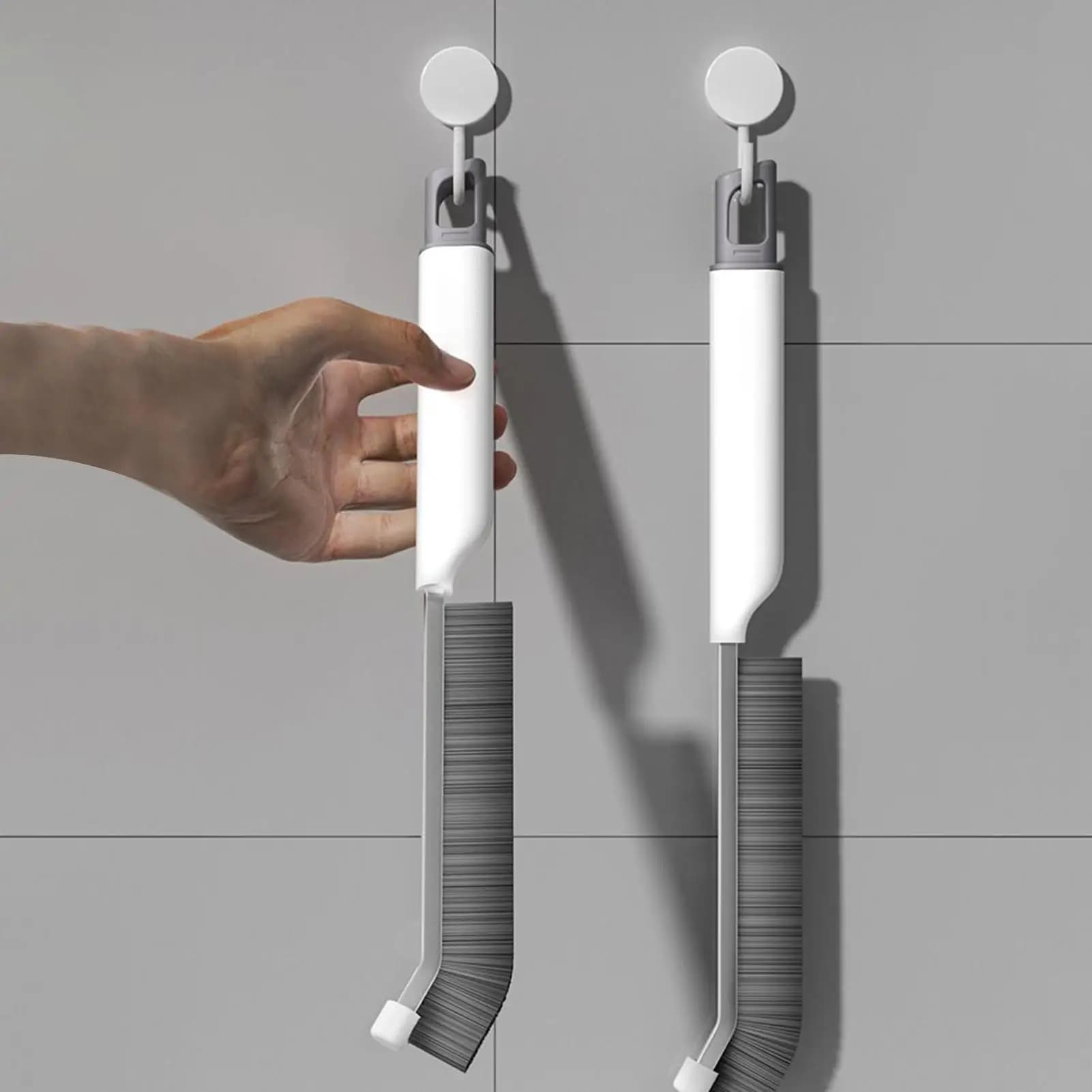 Spazzola per la pulizia delle fessure Setole dure Spazzola per la pulizia sottile Raschietto in acciaio inossidabile per piattaforma per WC con malta