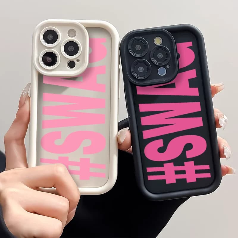 Creative SWAG Bold Letters Phone Case for iPhone 17 Pro Max 16 15 14 13 12 11 Mini X XR XS MAX 7 8 Plus SE Shockproof Soft Cover