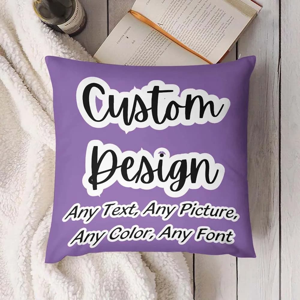 Customized Picture or Text Pillow,Custom Family Photo Pillow,Personalized Family Photo Pillow,Birthday Memorial Gift,Lover Gifts