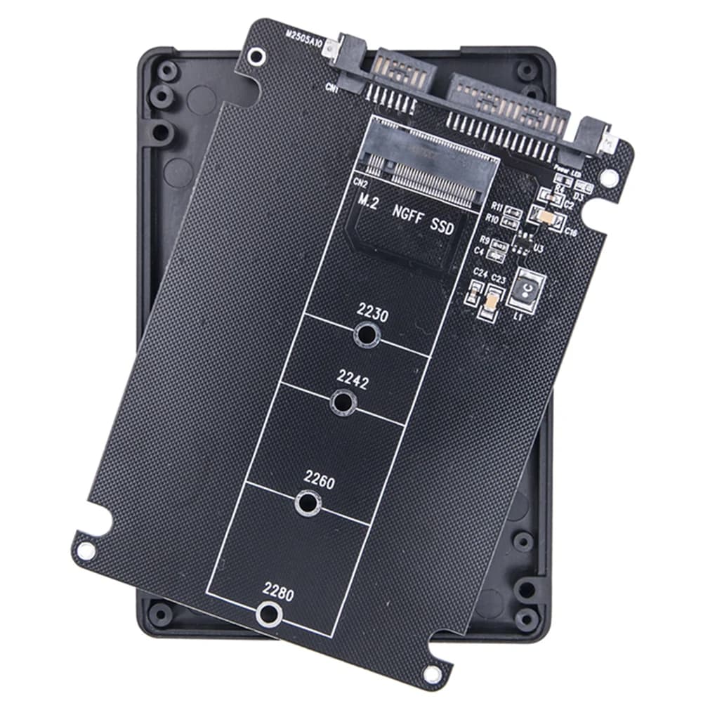 Adattatore convertitore da M.2 NGFF SSD a SATA3, box esterno per disco rigido 6Gbps, scheda adattatore da M.2 NGFF a SATA3.0 per PC