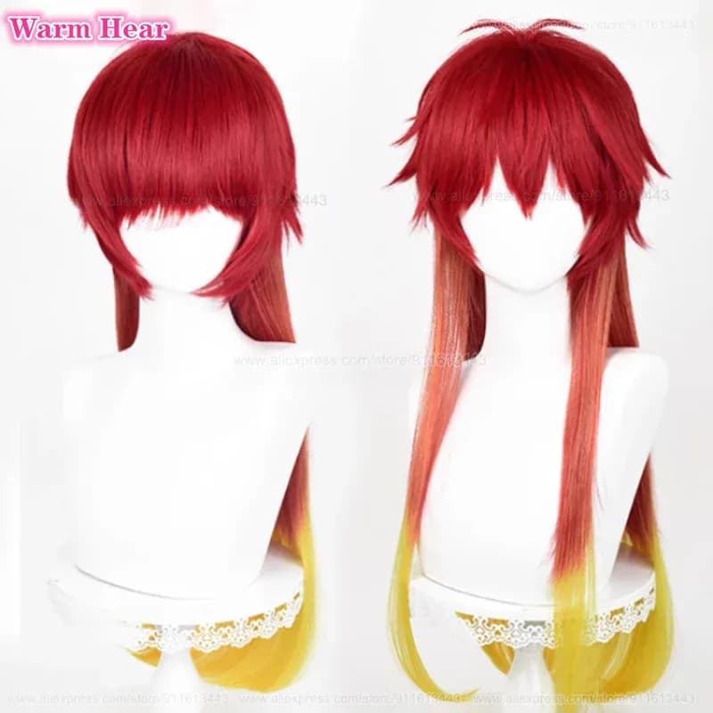 Chika Takiishi Sintetico Lungo 75 cm Sfumatura di Colore Misto Cosplay Anime Capelli Resistenti al Calore Parrucche di Halloween + Protezione Della Parrucca