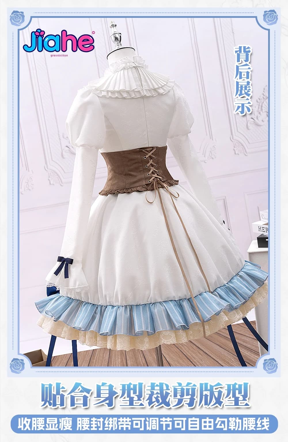 Costume Cosplay Arisu Yurik del Gioco Taisho Alice, Nuovo Vestito Sweet Lolita, Calze, Copricapo, Parrucca, Uniforme per Festa di Halloween per Ragazze