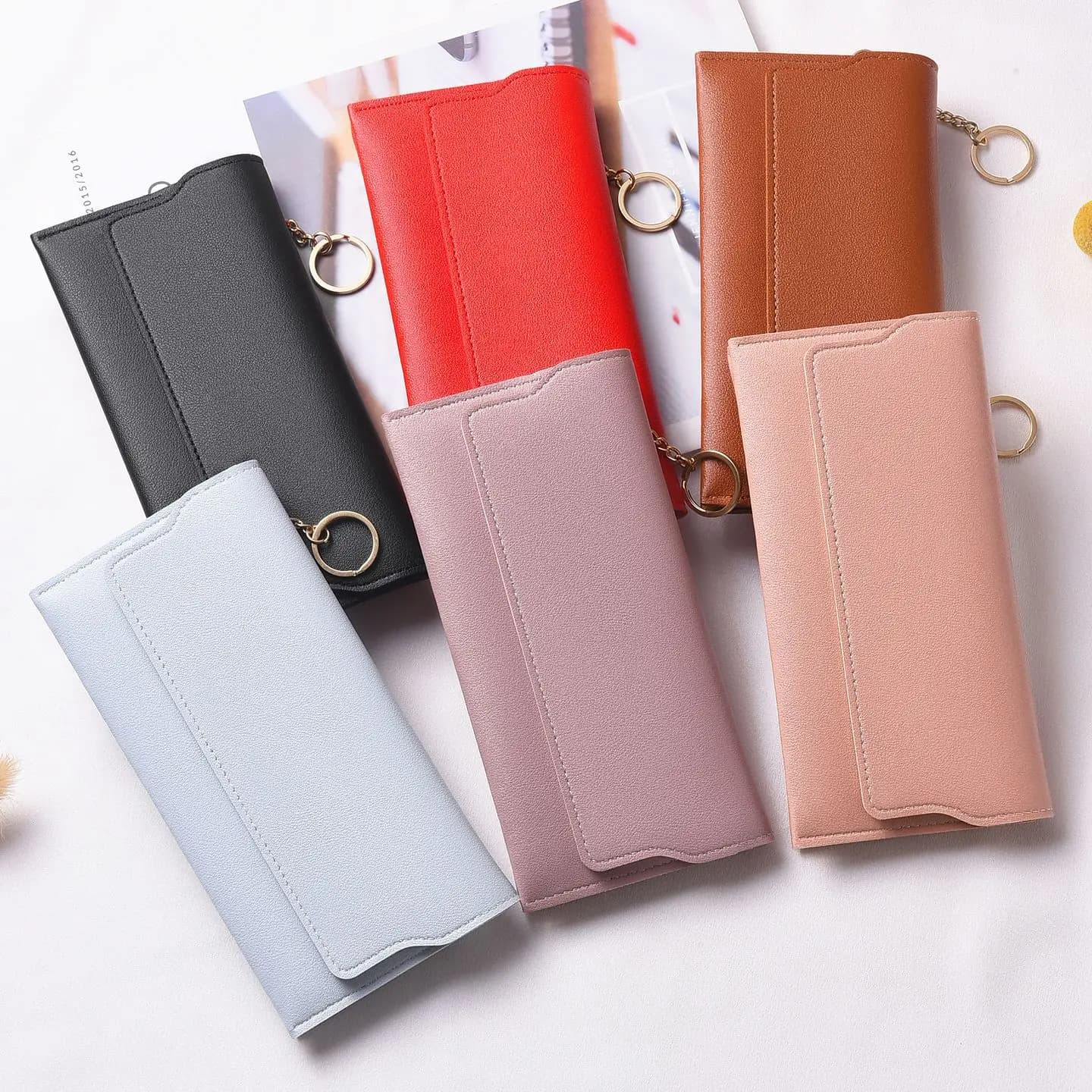 New Fashion Elegant High‑Grade Sense Ladies Handbag in Stock Women Long Wallet Purse Niche Design Clutch Bag