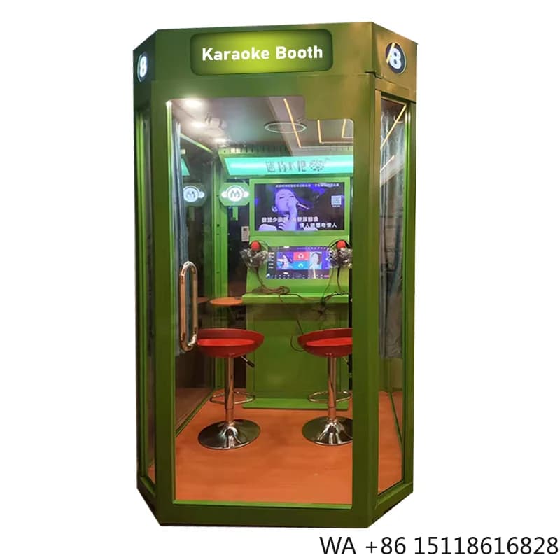 Mini Karaoke Booth Music Singing Room KTV Coin Machine DJ Game House Soundproof Pod at Arcade Mall Street Park