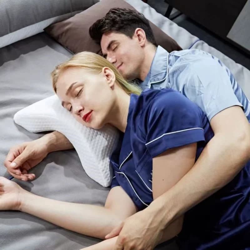 Cuscino in schiuma memeory per coppia Cuscini per arco curvo a forma di U Cuscini ergonomici per dormire Cuscino per collo da viaggio portatile Cuscino per gambe