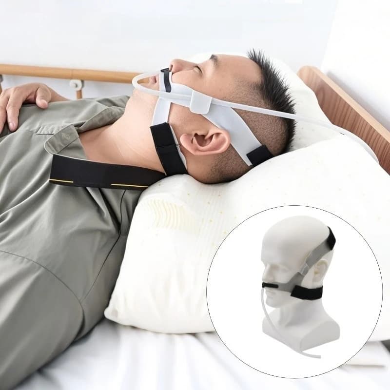 Cinghia di fissaggio per cannula nasale per anziani, elastica con velcro, per letto, per uso a lungo termine, smontabile