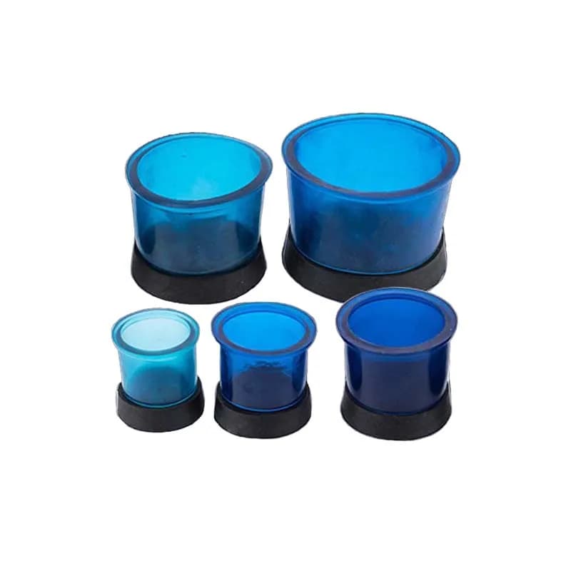 Blue Plastic Embedded Casting Ring for 5-piece dental laboratory instruments