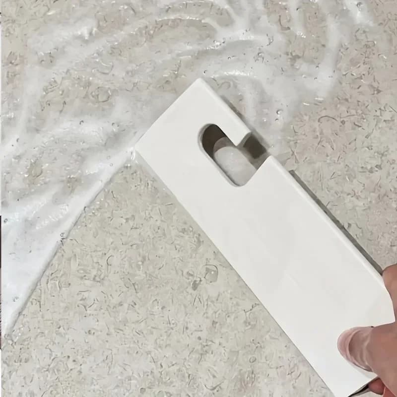 Water Blade for Cleaning Bathroom Shower Mirror Glass, Silicone Squeegee with Hanging Hook,Kitchen Countertop Sink