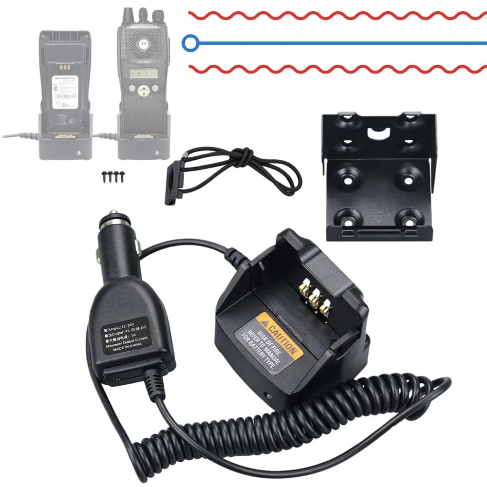 Caricabatterie da Auto PMLN7089 per Radio Motorola R2 CP200 CP200D EP450 DEP450 CP040 CP160 CP180 PR400 CP140 CP180 CP250