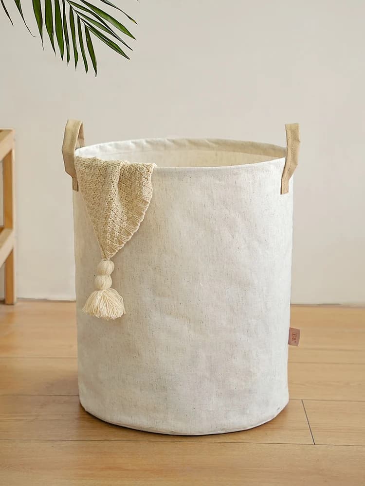 Cesto Portabiancheria Pieghevole in Tessuto, Contenitore per Vestiti Sporchi, Organizzatore Giocattoli, Secchio Multiuso Stile Giapponese per Camera da Letto