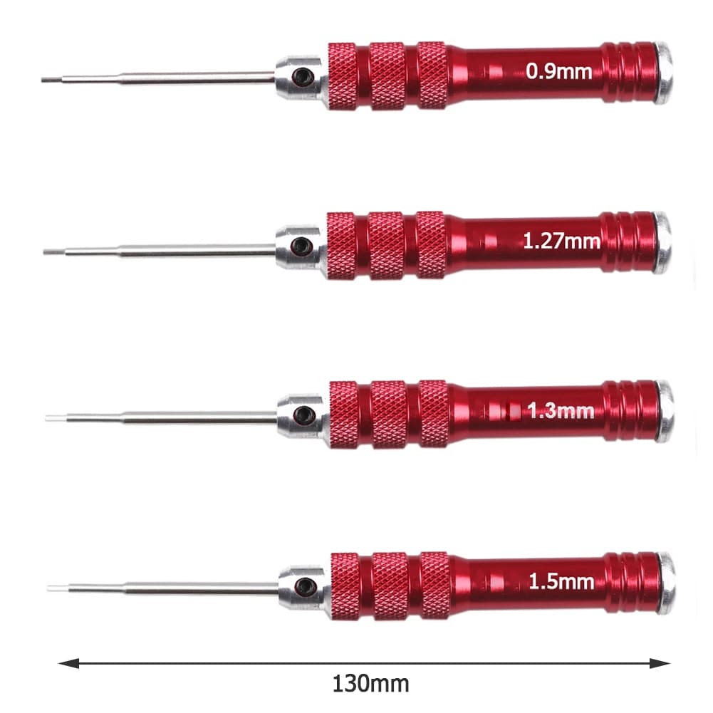 Hexagonal screwdriver set with HSS red handle for RC helicopter repair tools