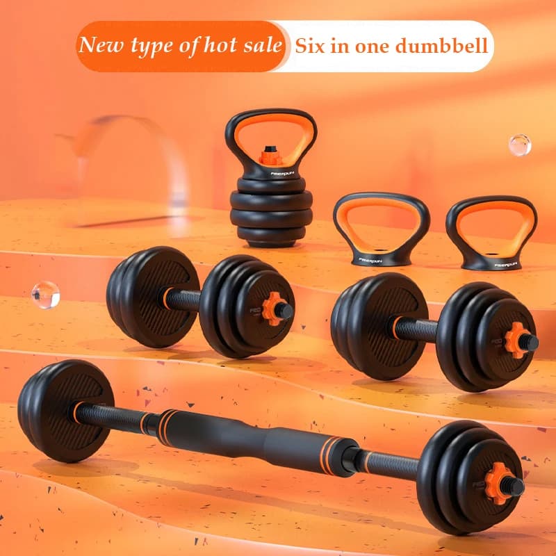 Attrezzatura Professionale da Palestra: Bilanciere, Kettlebell Regolabile, Portatile, con Custodia, Kettle Dumbbell