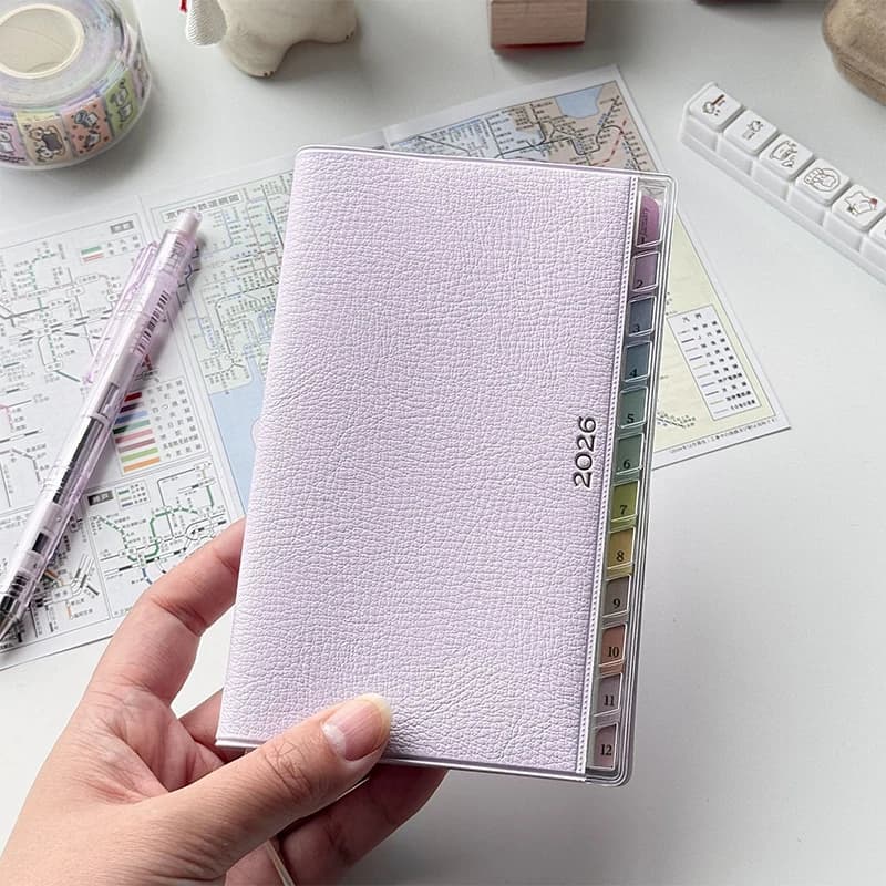 Piano settimanale mensile di alto valore Note di lavoro Calendario Notebook Diario 2026 Planner con manuale di pianificazione cortical arcobaleno