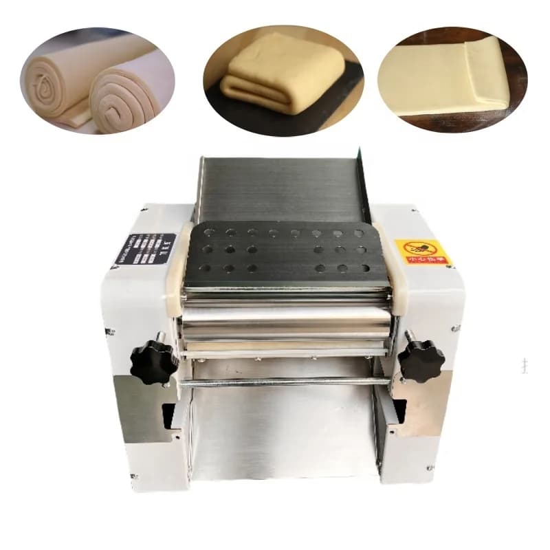 Da tavolo Automatico Pizza Pane Roti Chapati Farina Pasta Laminatrice Rotolamento Macchina Sfogliatrice Pasta Pressa Rullo Per Panetteria