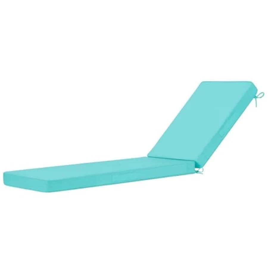 Cuscini per Chaise Longue da Esterno 72"x21"x3" Impermeabili con Rivestimento Rimovibile, Cuscini per Sedie da Patio per Esterni