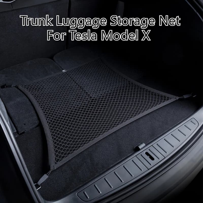 Per Tesla Model X Model Y Juniper Tronco Bagagli Rete portaoggetti Gancio Bagagli da viaggio Camping all'aperto Rete fissa Accessori auto