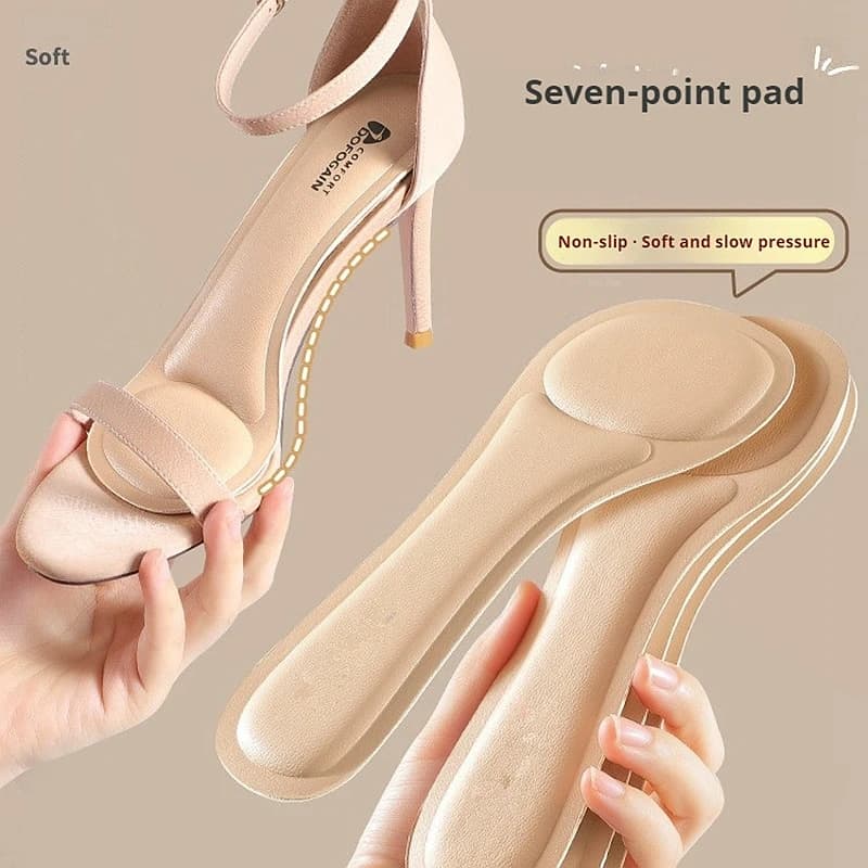 1 Pair Sandals Heels Shoes Insoles Sweat Absorbing Anti Slip Non Slip Shoe Pads Soft Shock Absorption Pain Resistant Insole