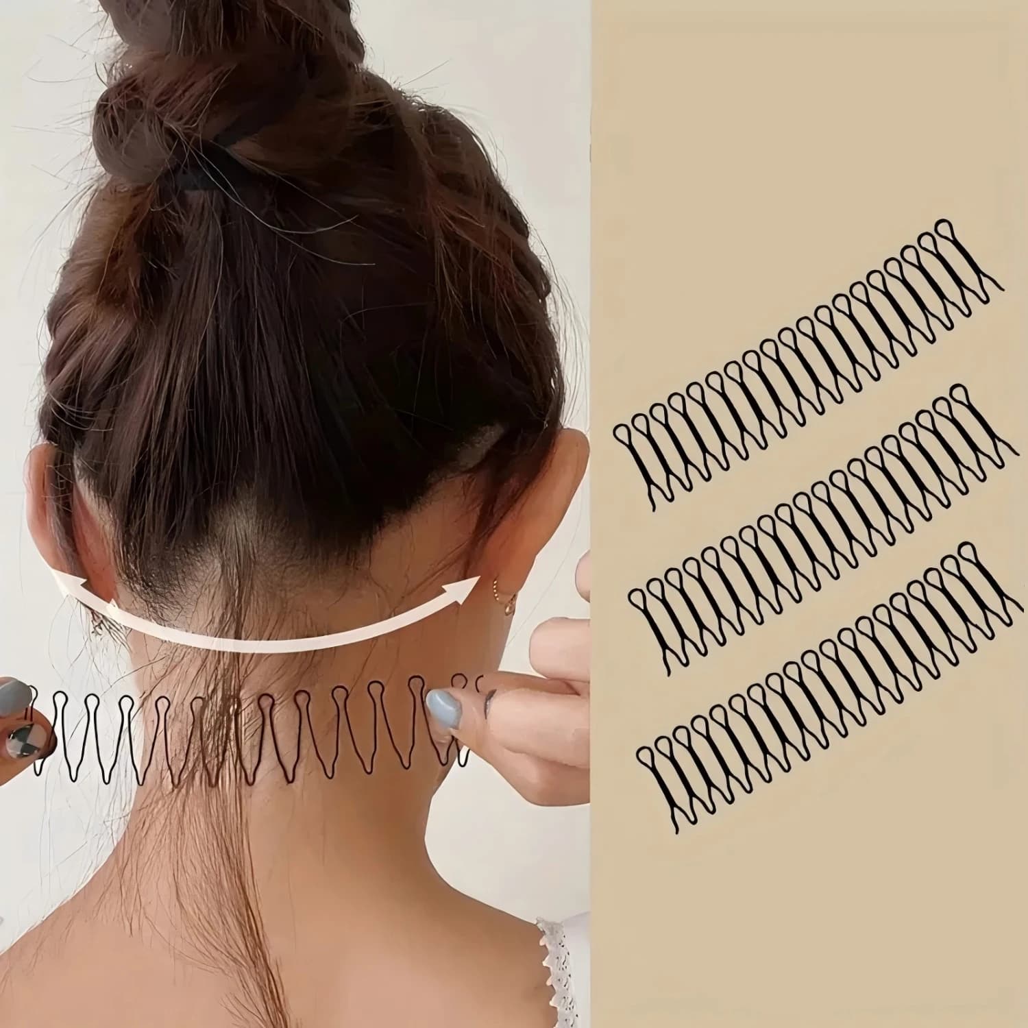 1/3Pcs Base U Shape Hair Styling Accessories for Women Girls French Twist Updo Bun Holder Tools Invisible Broken Hair Hairpin