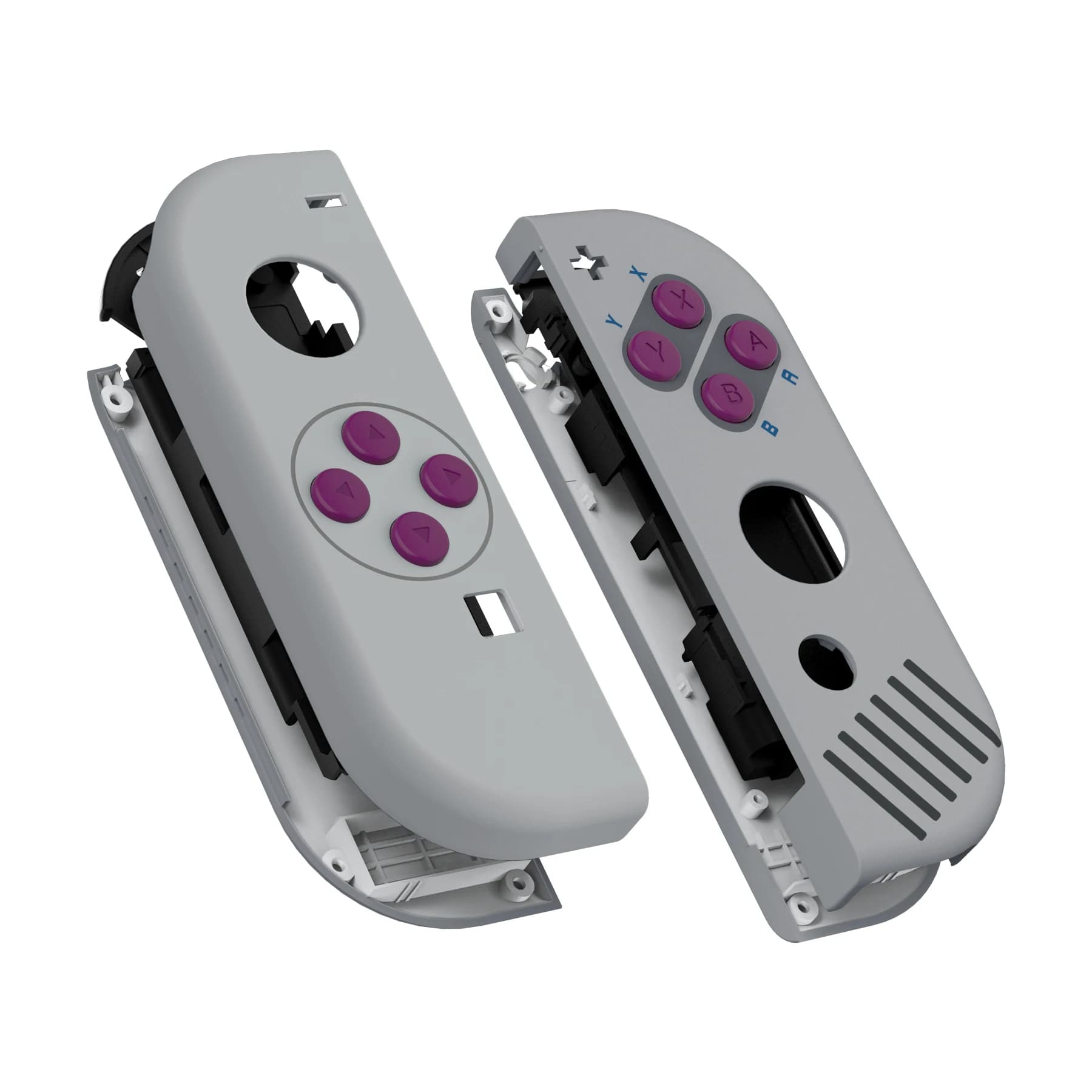 eXtremeRate Custodia Shell con set completo di pulsanti per Nintendo Switch JoyCon e OLED Joycon - Stile classico 1989