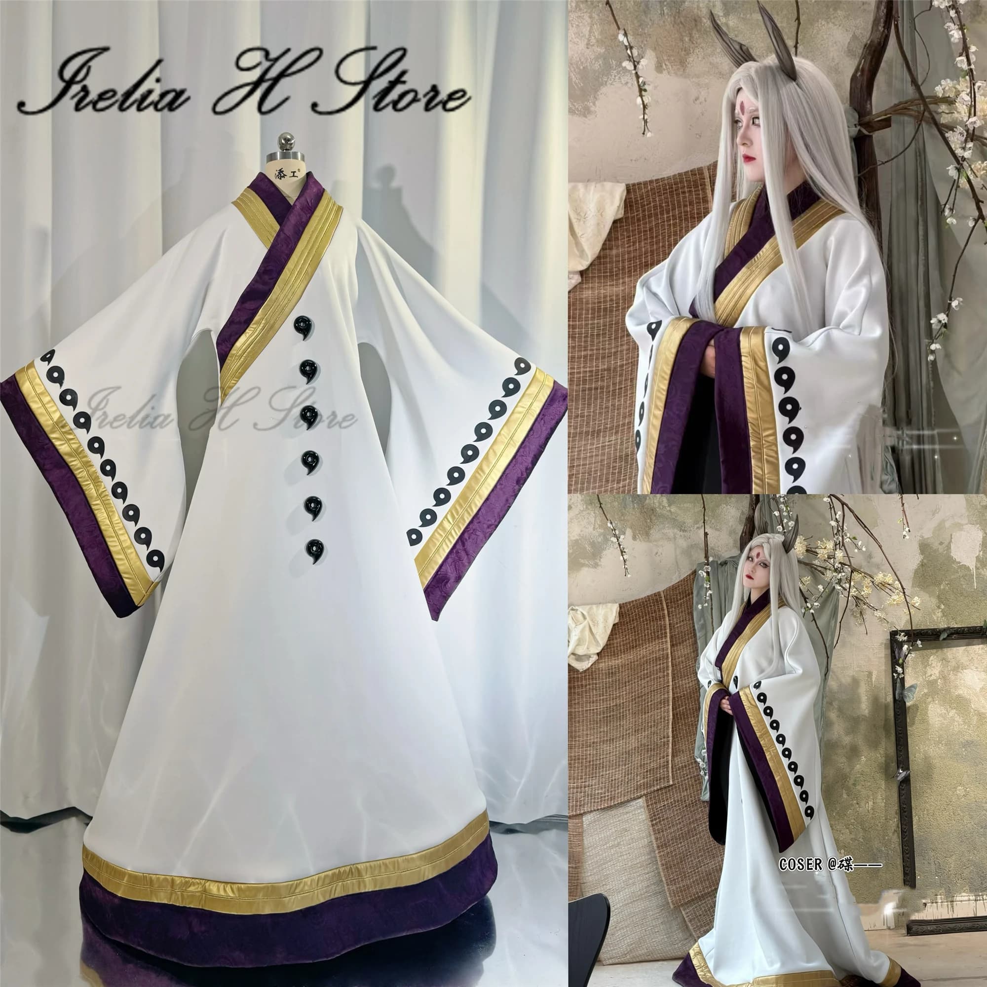 Costume cosplay Irelia H Store Otsutsuki Kaguya, mantello anime per Halloween, realizzato su misura