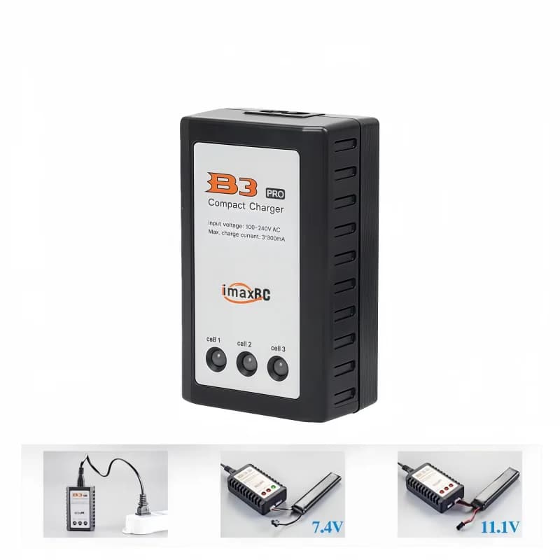 Imax B3 Pro 7.4V 11.11v 10W Batteria ai polimeri di litio 2S/3S Fangyi Adattatore di alimentazione, per caricabatteria al litio Spina UE/USA/Regno Unito
