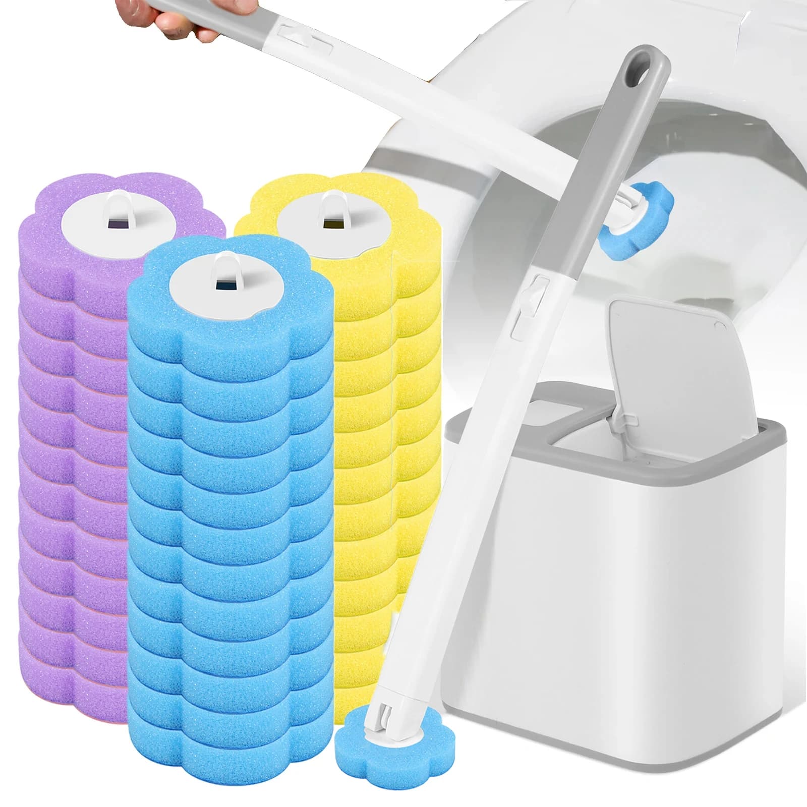 Toilet Scope Cleaning Kit Disposable Replacement Head Spare Parts Toilet Scope Long Sleeve Home Toilet Accessories Tool