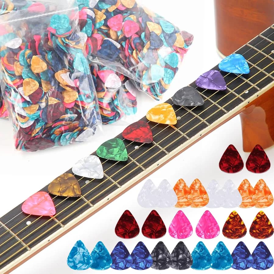 6/12/24/48/100 pz Plettri per Chitarra in ABS, Accessori per Strumenti a Corda per Amanti della Musica, Performance Indoor e Outdoor XJM