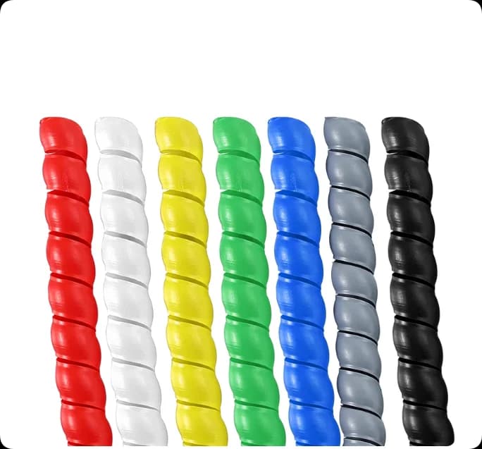 (220 V PVC 2 M) Cavo con fascia avvolgente a spirale Gestione da 10 mm Rotolo da 20 m