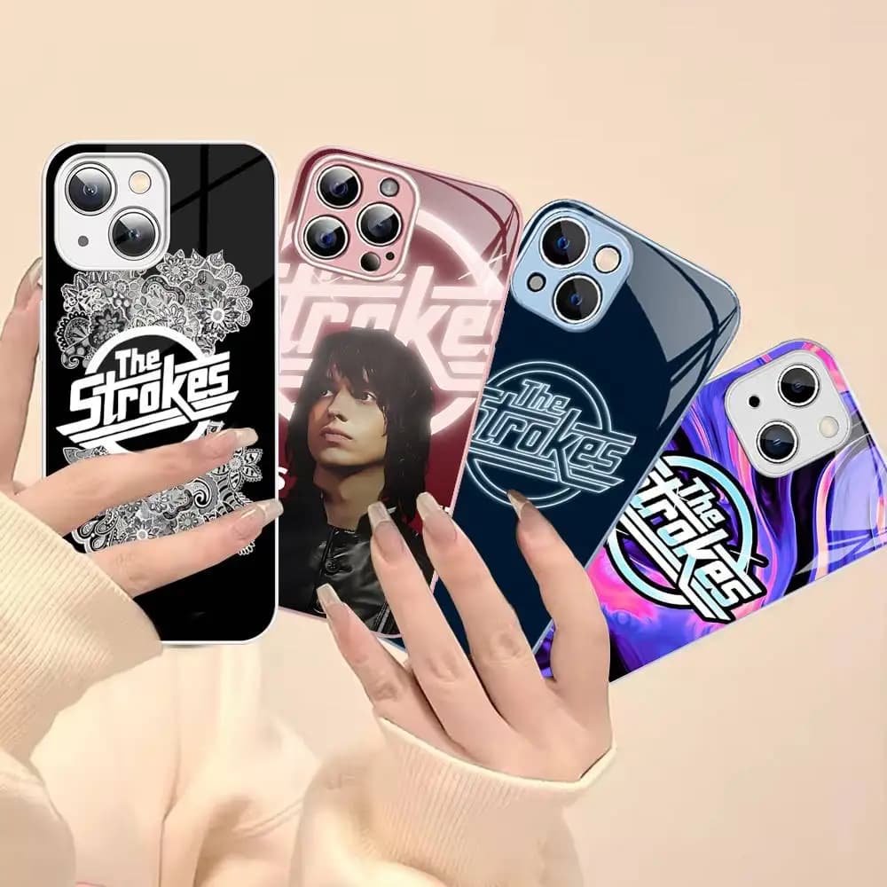 1pc Rock Band The S-Strokes for IPhone 14 13 12 Mini 11 Pro XS Max X XR 14 Plus Tempered Glass Cover