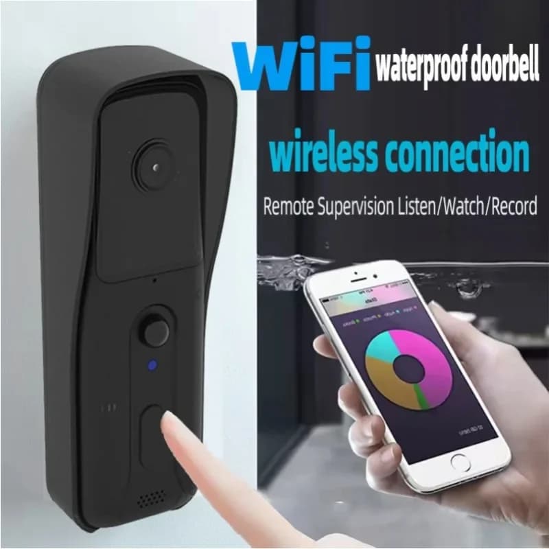 Campanello video WiFi 2.4G per citofono wireless esterno impermeabile intelligente 1080P con telecamera wireless con alimentatore CA/CC